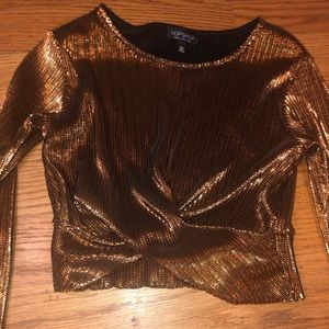 Topshop metallic long sleeve